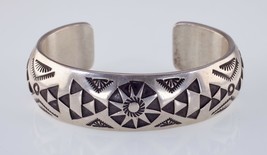 Amazing Navajo TAHE Sterling Silver Cuff Bracelet - $857.57