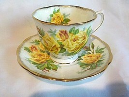 Vintage Royal Albert Tea Rose Cup and Saucer Set Yellow Rose  - £9.49 GBP