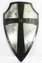 Medieval Knight Templar Crusader Metal Shield Armour Battle Ready Larp Halloween - £87.22 GBP