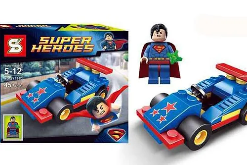 CStore Superman and Car set Comic Minifigure Custom Toys Action Figures - £9.82 GBP