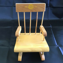 Vintage Wood Miniature Rocking Chair Gardner, MA Doll Bear Display &quot;Chair City&quot; - £19.45 GBP
