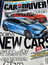 SEPTEMBER 2015 CAR AND DRIVER MAGAZINE, FORD FOCUS RS, CAMARO, AUDI Q7 - $5.00