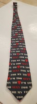 &quot;I&#39;M TOO SEXY FOR MY TIE&quot; Men&#39;s Tie by Addiction Polyester Necktie Black... - £6.68 GBP