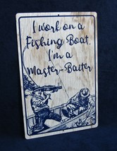Fishing Boat Baiter - Full Color Metal Sign - Man Cave Garage Bar Pub Wall Décor - £11.98 GBP