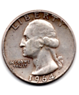 1964 P Washington Quarter - Circulated - Silver - $24.00