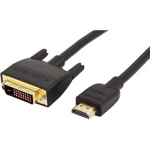 HDMI A to DVI Adapter Cable, Bi-Directional 1080p, Black, Gold Plated, 6 Feet - £9.40 GBP