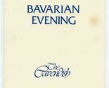 Bavarian Evening Menu The Cavendish Hotel London England 1981 - £17.46 GBP