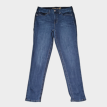 Seven 7 Tummyless High Rise Skinny Women&#39;s Size 12 Blue 5-Pocket Denim Jeans - £13.33 GBP