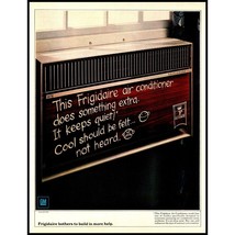 1969 Frigidaire Window Unit Air Conditioner Vintage Print Ad Wood Grain Wall Art - £8.19 GBP