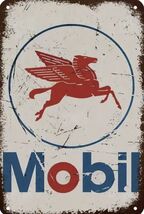 Mobil Exxon Retro Vintage Gas Gasoline Oil Tin Sign 8x12 inches Station Zz - $34.91 CAD