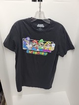 Super Mario Black T-Shirt Size Medium Lugi  - $9.70