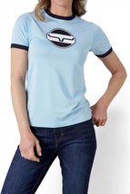 Kimes Ranch women&#39;s union ringer tech tee in Lite Blue - £36.29 GBP