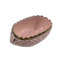 Francesca&#39;s Collection Porcelain Porcupine Pink &amp; Gold 3.5&quot; Trinket Vani... - $129.55 MXN