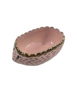 Francesca&#39;s Collection Porcelain Porcupine Pink &amp; Gold 3.5&quot; Trinket Vani... - $129.55 MXN