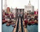 View From Top of Brooklyn Bridge New York CIty NY NYC UNP Unused DB Post... - $10.84