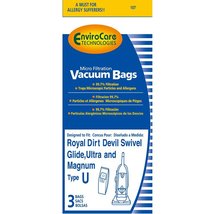 Dirt Devil Type U Vacuum Cleaner Bags for Ultra MVP, Swivel Glide and Magnum - 9 - £12.77 GBP