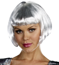 DREAMGIRL "SHINY SILVER WIG" BOB CUT ADULT HALLOWEEN COSTUME ACCESSORY 7798 - $15.72