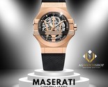 Maserati POTENZA MEN&#39;S Stainless Steel Leather Strap WATCH R8821108025 - $273.66