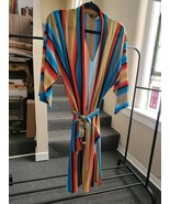 Fabulous Vintage 1960s RCA Robe Corporation of America Kabuki Coat Striped - $106.96 CAD