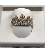 10k Solid Gold Cubic Zirconia Crown Royalty Ladies Ring Quinceanera Ring - $6,536.91 MXN 10k Solid Gold Cubic Zirconia Crown Royalty Ladies Ring Quinceanera Ring - $6,536.91 MXN
