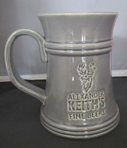 Alexander Keith&#39;s Nova Scotia Fine Beer Embossed Gray 14 Oz. Mug Stein  - £11.98 GBP