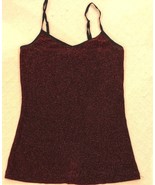SEXY HALLOWEEN COSPLAY WOMENS TIMING TANK TOP MEDIUM MAROON SPARKLY TOP ... - $21.03 CAD