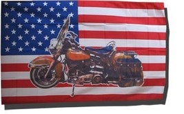 Motorcycle/USA - 3&#39;X5&#39; Polyester Flag - £12.46 GBP
