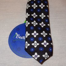 New Floral Clips Back of Neck Tie Necktie 8&quot; Beetle &amp; Thread 100% Polyester - $12.68