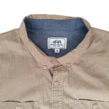 Vintage Ecko Unltd Shirt Mens 2XL Pinstripe Button Down Short Sleeve Col... - $11.80