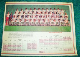 Boston Red Sox 1986 Americal League Champions Team Photo Insert Roger Clemens Ji - $6.95