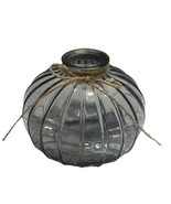 Small Glass Pumpkin Shaped Vase With Bow Table Decor (SHIPS IN 24 HOURS) - $23.41 CAD