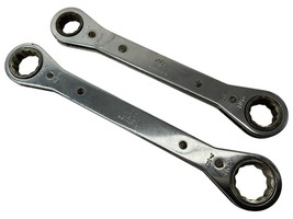 Mac Tools 2-Piece Ratcheting Box End Wrench Lot RW2428-2  &amp; RW2022-2 - £21.43 GBP