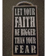 Love &amp; Laughter Wooden Sign ~ 5&quot; X 10&quot; w/Rope Handle ~ Let Your Faith... - €17,18 EUR