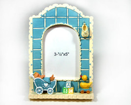 Baby Boy Photo Frame with Buggy, Blocks, and Duck 3.5x5 - £10.37 GBP