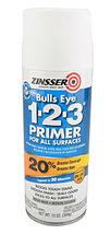 Bulls Eye 1-2-3 spraY PRIMER Bright White Interior Exterior Zinsser 02008 - $35.22
