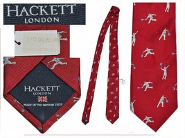 HACKETT Men&#39;s Tie 100% Silk. Red. Store 110 Euros Here Less! HA02 T0GH - £34.77 GBP