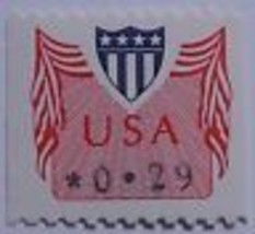 1992 29c Computer Vended Postage, Shield Coil Scott CVP31 Mint F/VF NH - $1.18