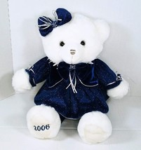 Dan Dee Christmas Snowflake Teddy Bear Girl 2006 White Blue 19 inches - £15.58 GBP