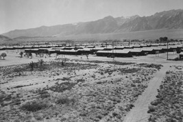 Manzanar from guard tower, summer heat by Ansel Adams - Art Print - £17.57 GBP+