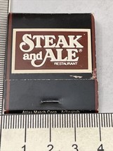 Vintage Matchbook Cover  Steak and Ale Restaurant  gmg  Unstruck - £9.89 GBP