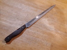 Vintage D-400 Stainless Steel Japan Lifetime Cutlery Jet Cut 10&quot; Serrate... - $16.82