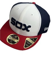 Chicago White Sox Fitted Hat Size 7 1/8 New Era 59FIFTY Baseball Cap FRE... - $39.59