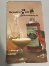 Vintage 1959 Mixed Drink Advertising Bar Booklet Ephemera Southern Comfo... - £7.59 GBP
