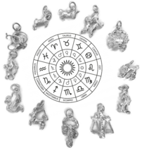 12 Constellation Horoscope Zodiac Sign Unisex Pendant .925 Sterling Silver !! - £31.26 GBP+