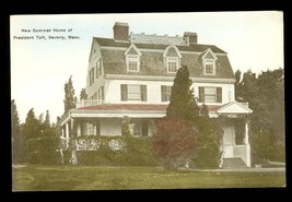 Vintage Hand Colored Postcard Summer Home President Taft Beverly Massachusetts - £11.86 GBP