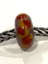 Authentic Trollbeads Ooak Murano Glass Unique Bead Charm (#91) 12mm Diameter New - £26.07 GBP