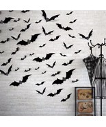 60 Piece Halloween 3D Bats Decoration Plastic Bat Wall Stickers for Home... - $9.49