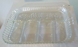 Serving Tray Platter Presentations The Crystal Collection 5 Part Indiana Glass - $14.70