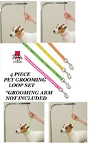 4pc Top Performance FASHION PRINT NYLON LOOP SET for PET Grooming Table ... - £15.97 GBP