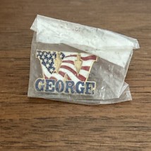NOS George W Bush President Lapel Pin Flag &quot;W&quot; - $10.00
